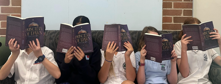 Students from different schools reading