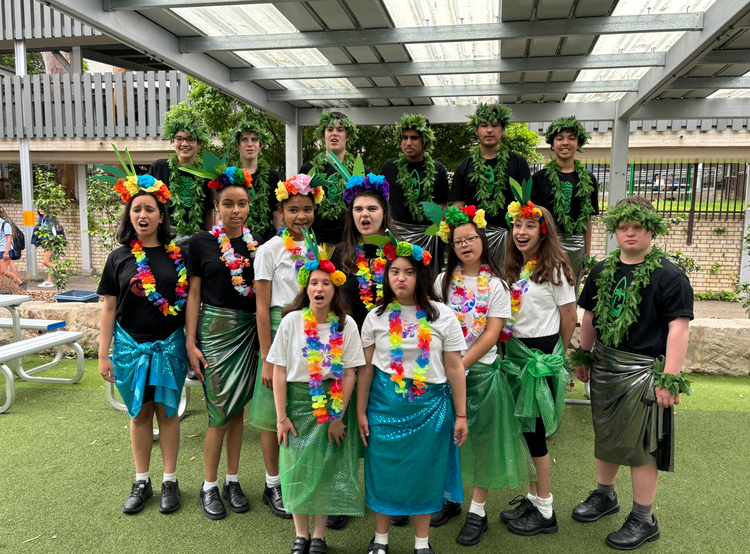 Students in cultural attire