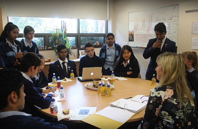 School Principal leading SRC meeting with students.