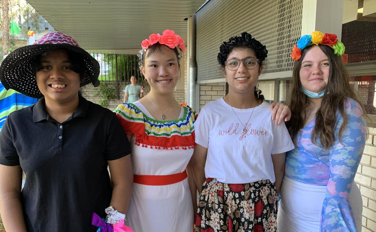 Students in cultural attire
