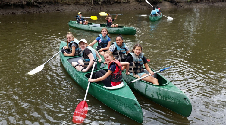 Students kayaking